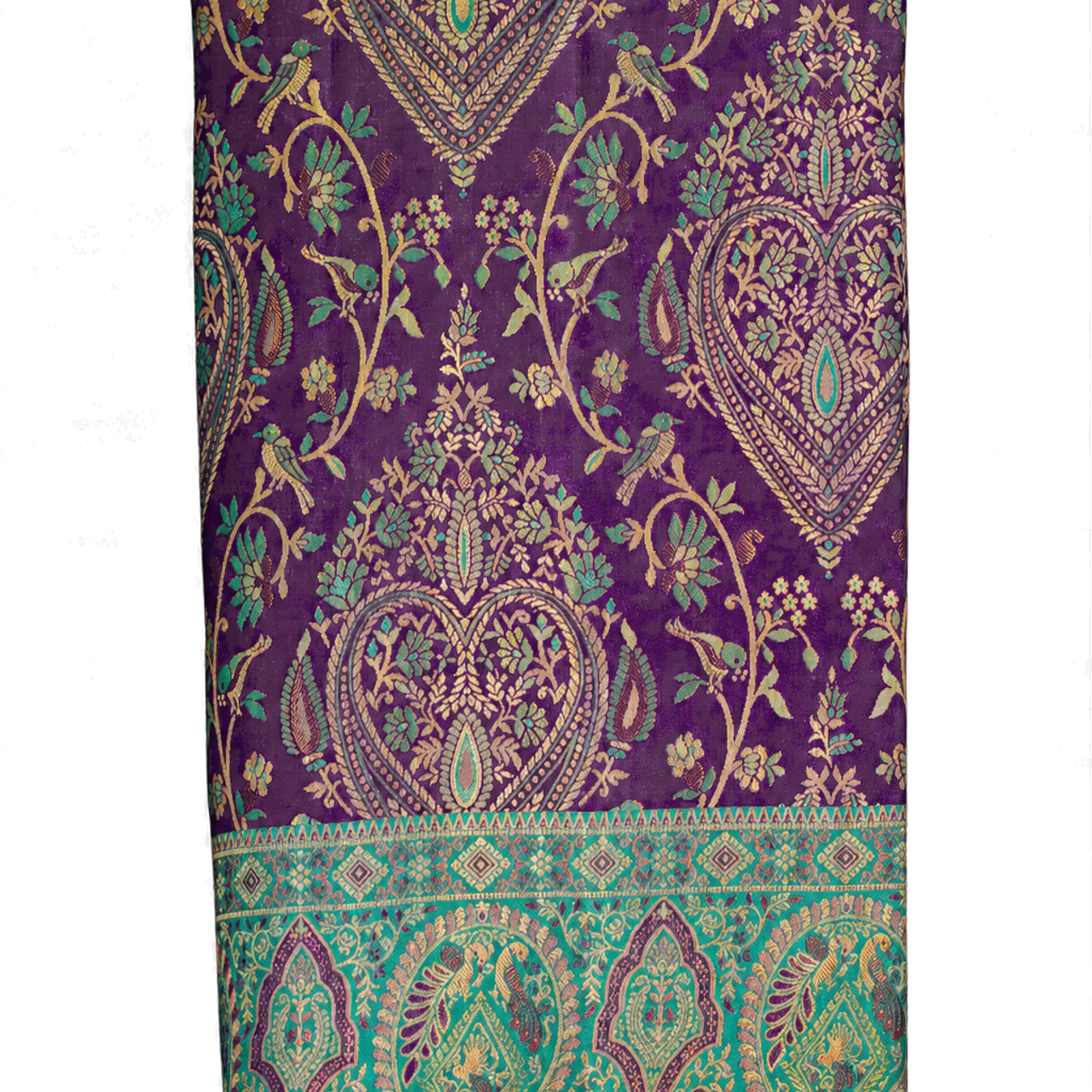 Kanchipuram Silk Royal Blue Saree with All Over Meenakari