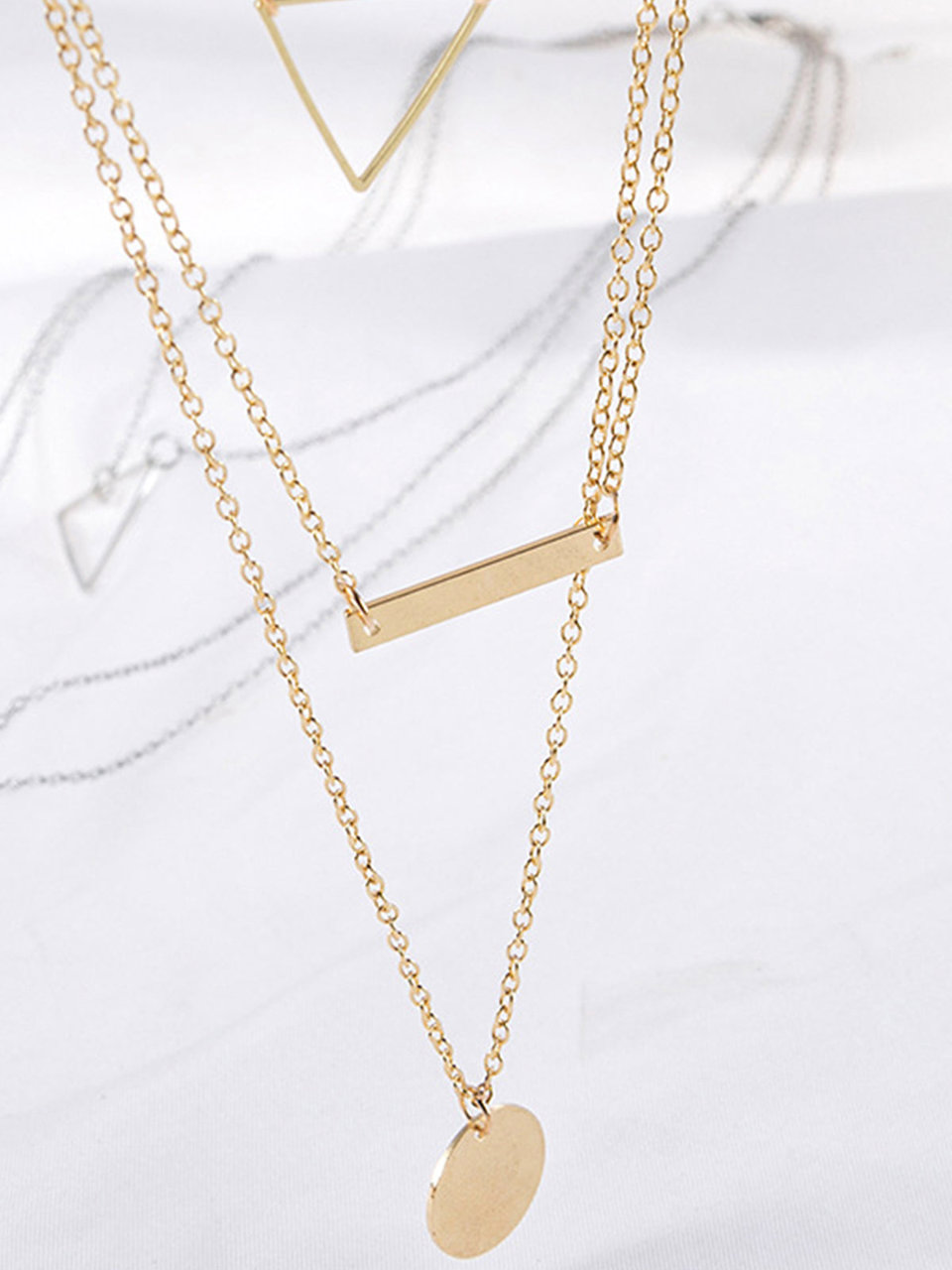 Scintillare by Sukkhi Ravishing Geometric Multi Layered Gold Plated Necklace for Women