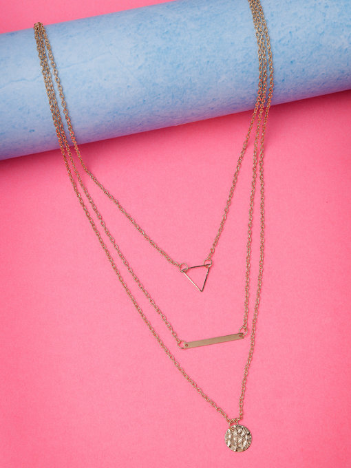 Scintillare by Sukkhi Dramatic Style Gold Plated Multilayered Pendant Necklace for Women & Girls