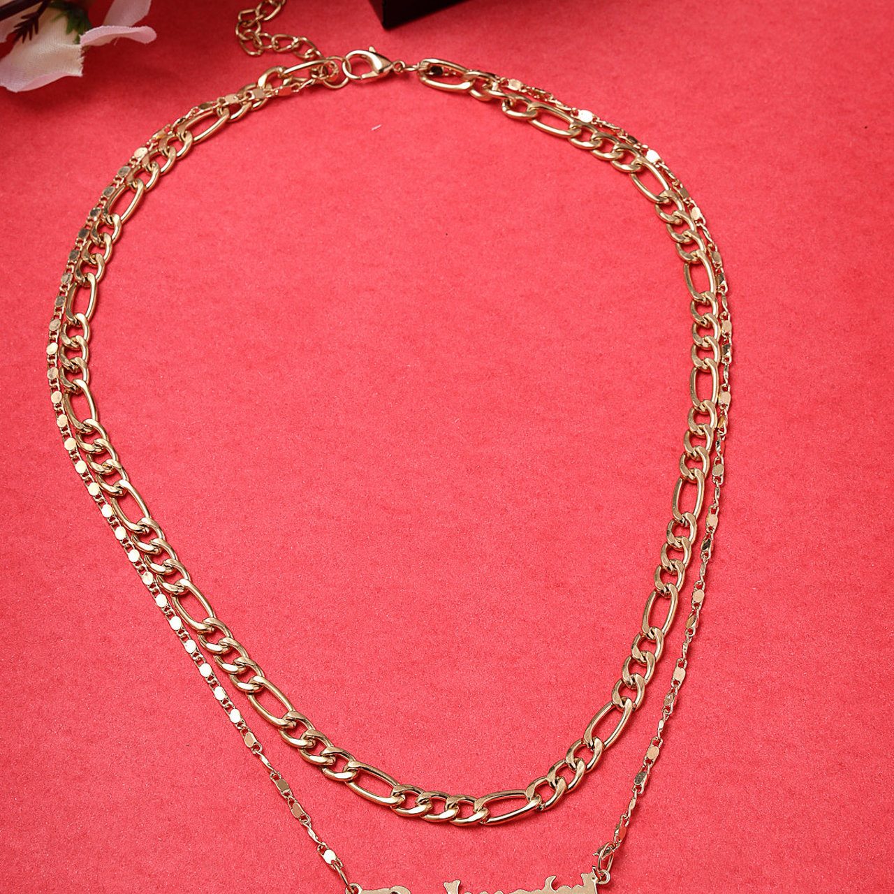 Scintillare by Sukkhi Pretty Fashionable Gold Plated 2 Layered Pendant Necklace for Women & Girls