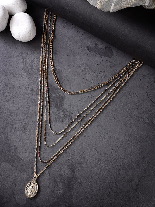 Scintillare by Sukkhi Beautiful Style Gold Plated Multilayered Pendant Necklace for Women & Girls