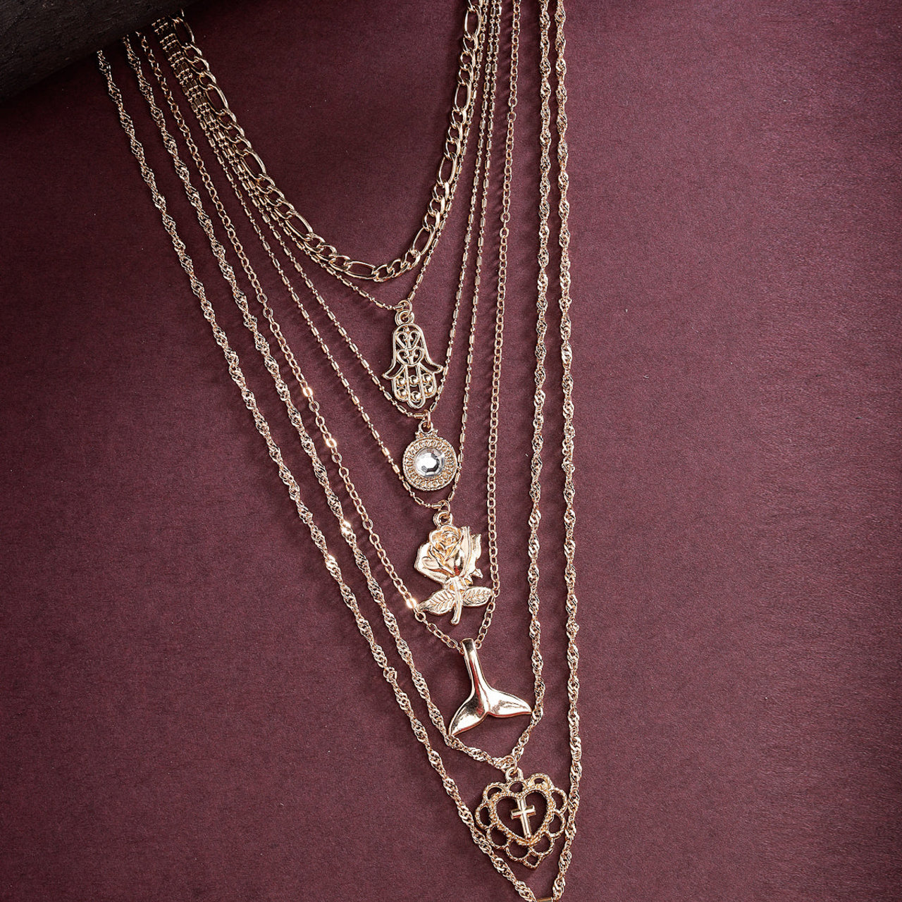 Scintillare by Sukkhi Ravishing Multilayered Gold Plated Contemporary Pendant Necklace for Women & Girls