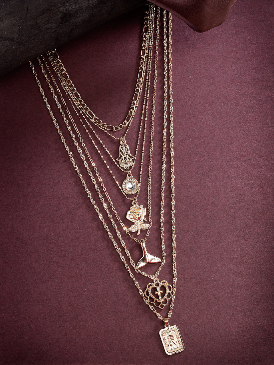 Scintillare by Sukkhi Ravishing Multilayered Gold Plated Contemporary Pendant Necklace for Women & Girls