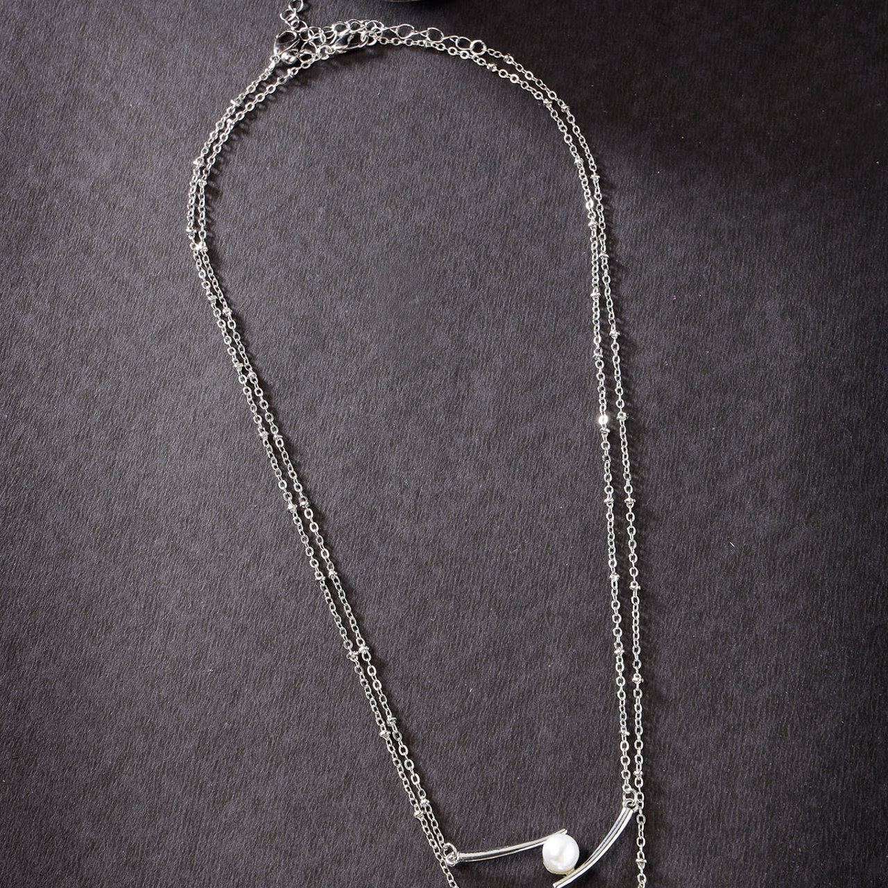 Scintillare by Sukkhi Sparking Rhodium Plated Silver 2 Layered With Pearls Choker Necklace for Women & Girls