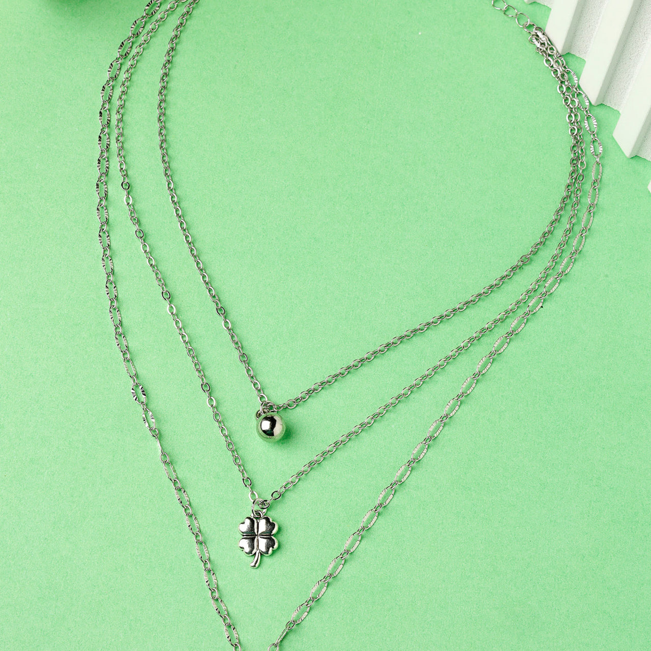 Scintillare by Sukkhi Iconic Rhodium Plated Multilayered Pendant Necklace for Women & Girls