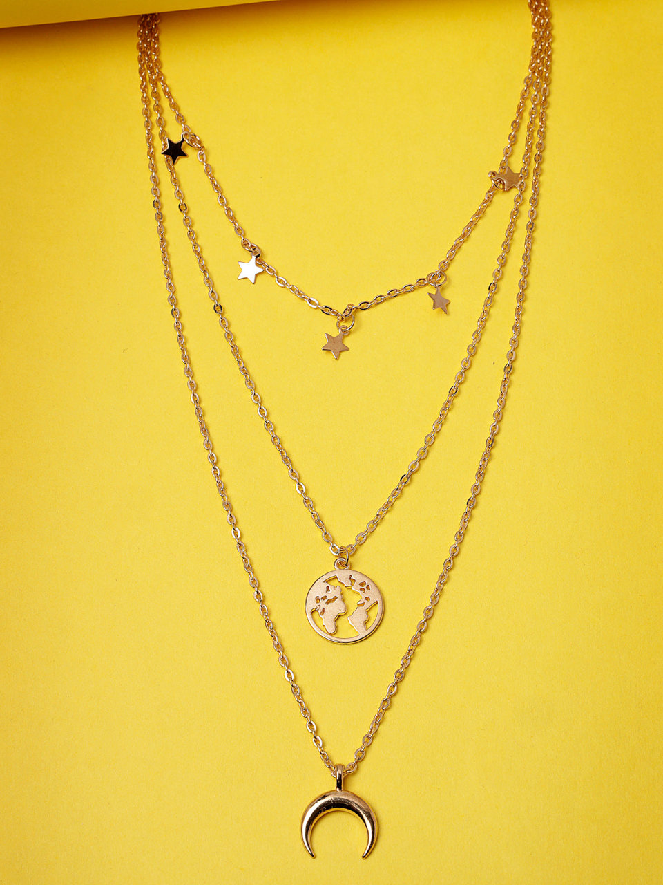 Scintillare by Sukkhi Latest Multilayered Non-Precious Metal Gold Plated Pendant Necklace for Women & Girls
