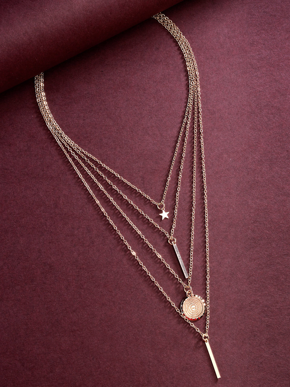 Scintillare by Sukkhi Lavish Light Weight Fashionable Gold Plated Multilayered Pendant Necklace for Women & Girls
