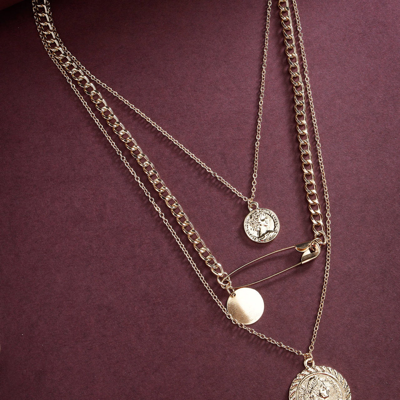Scintillare by Sukkhi Creative Style Gold Plated Queen Inspired Multilayered Pendant Necklace for Women & Girls