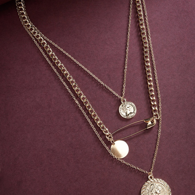Scintillare by Sukkhi Creative Style Gold Plated Queen Inspired Multilayered Pendant Necklace for Women & Girls