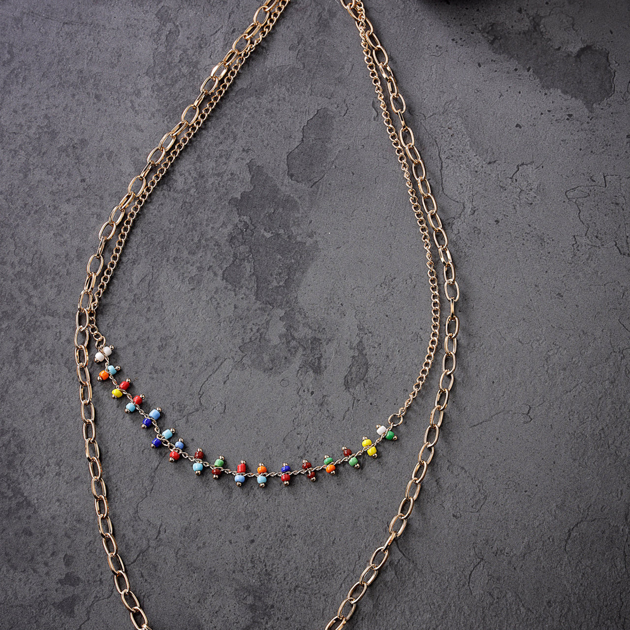 Scintillare by Sukkhi Eye-Catchy Multicolor 2 Layered Gold Plated Choker Necklace for Women & Girls