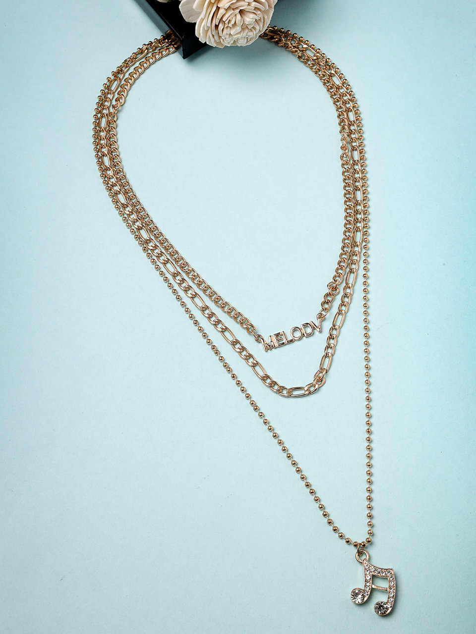 Scintillare by Sukkhi Charming Gold Plated Multilayered Pendant Necklace for Women & Girls
