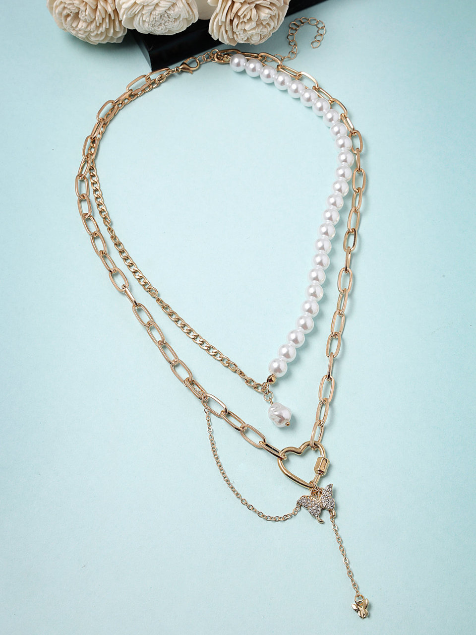 Scintillare by Sukkhi Latest Style Gold Plated Mininal Contemporary Chain Pendant Necklace for Women & Girls