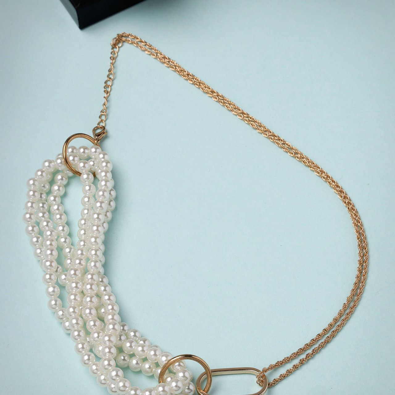 Scintillare by Sukkhi Stylish Gold Plated With Pearls Mininal Contemporary Choker Necklace for Women & Girls