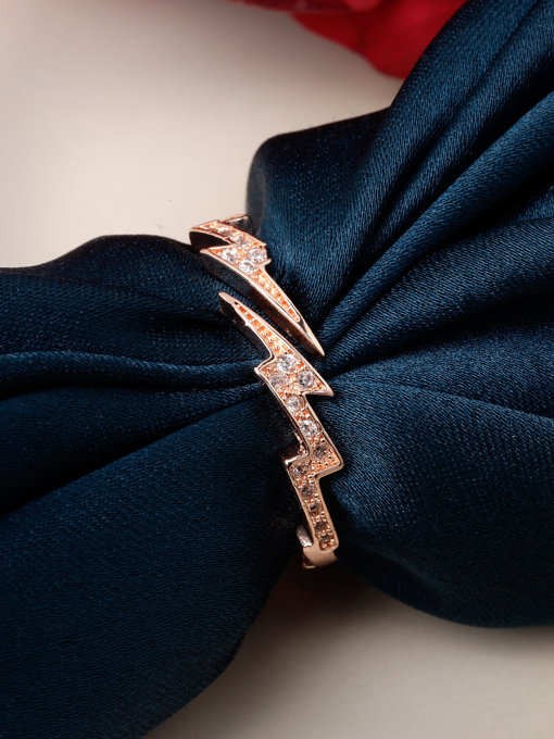 Scintillare by Sukkhi Decorative Rose Gold Plated Crystals Stones Studded Adjustable Finger Rings for Women & Girls
