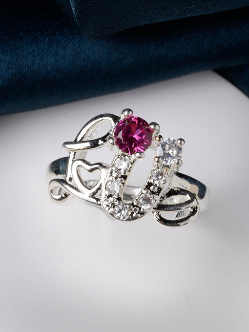 Scintillare by Sukkhi Delicate Rhodium Plated Silver American Diamonds Studded Heart Shaped Finger Ring for Women & Girls