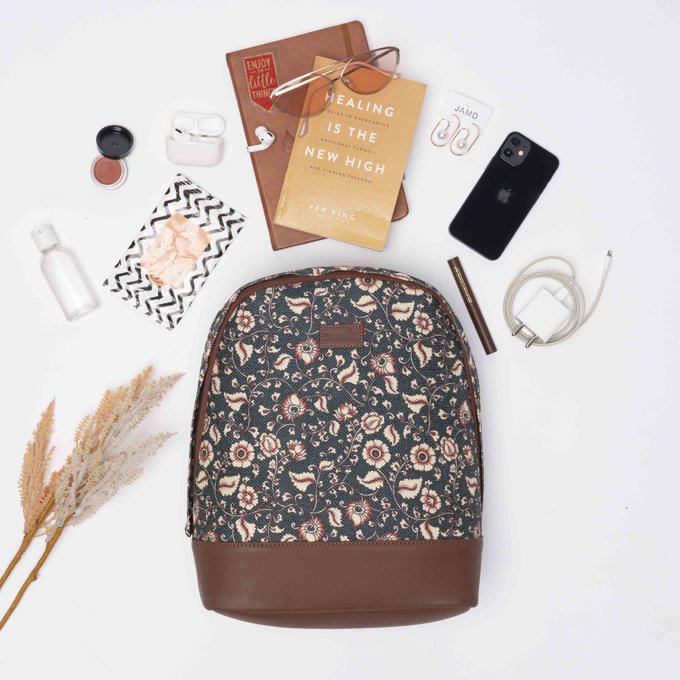 Chittoor Blue Kalamkari Dome Daypack