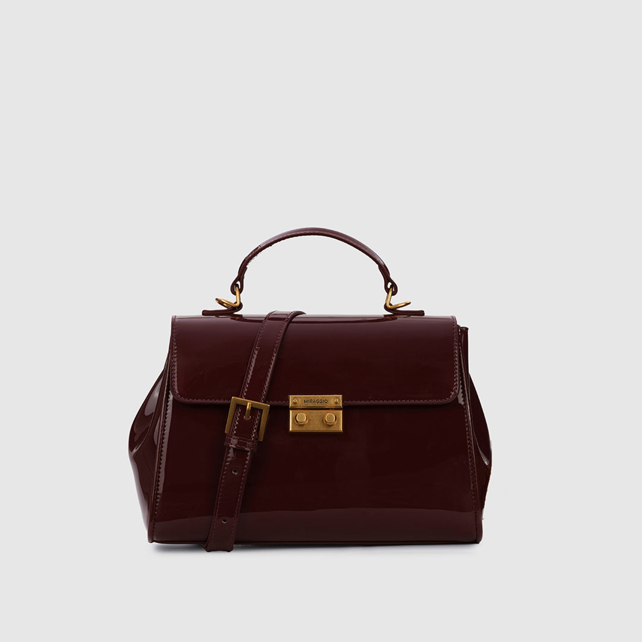 Evlyn Top Handle Bag - Wine