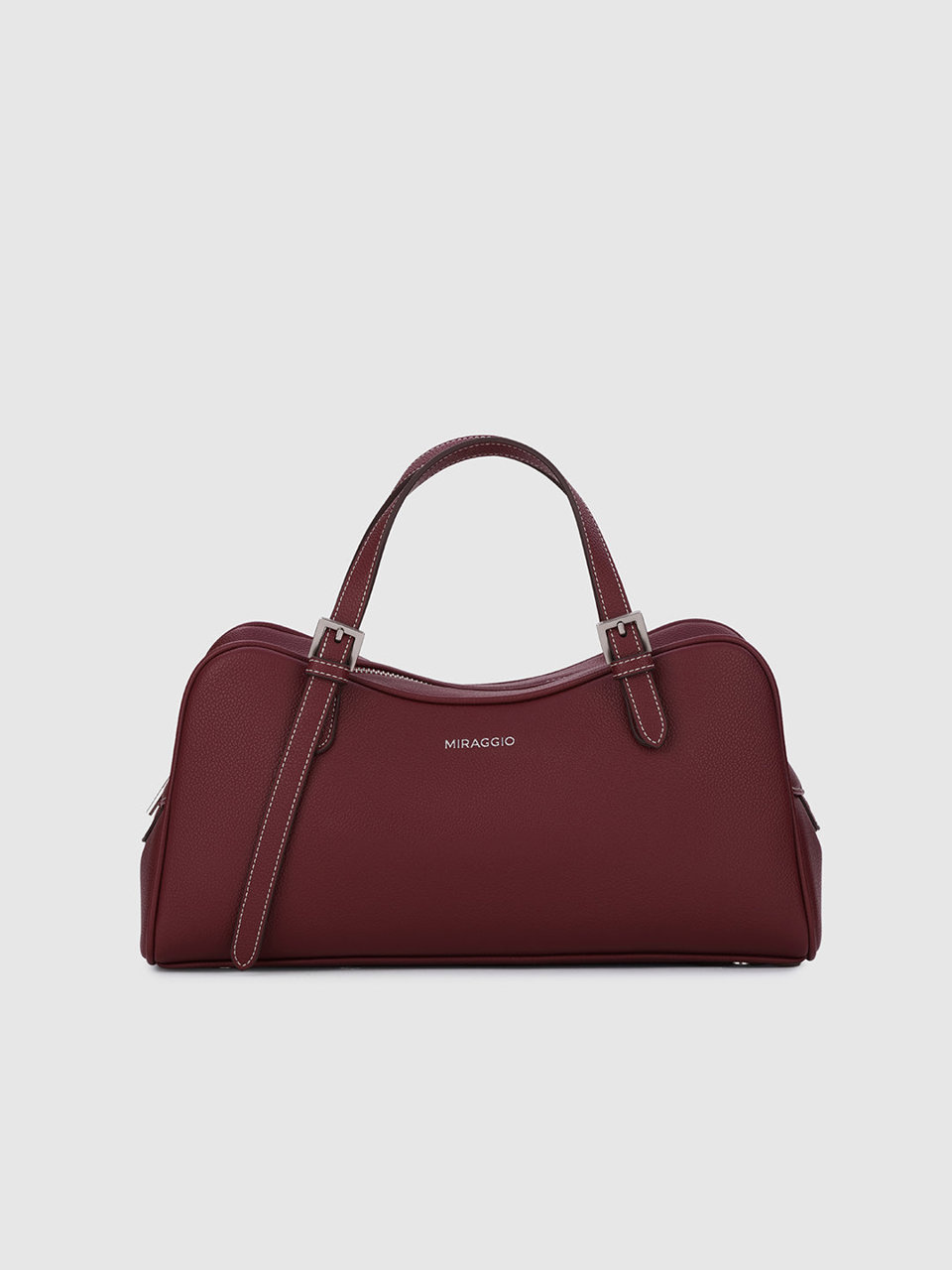August Top Handle Bag - Wine
