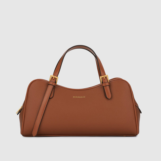 August Top Handle Bag - Tan