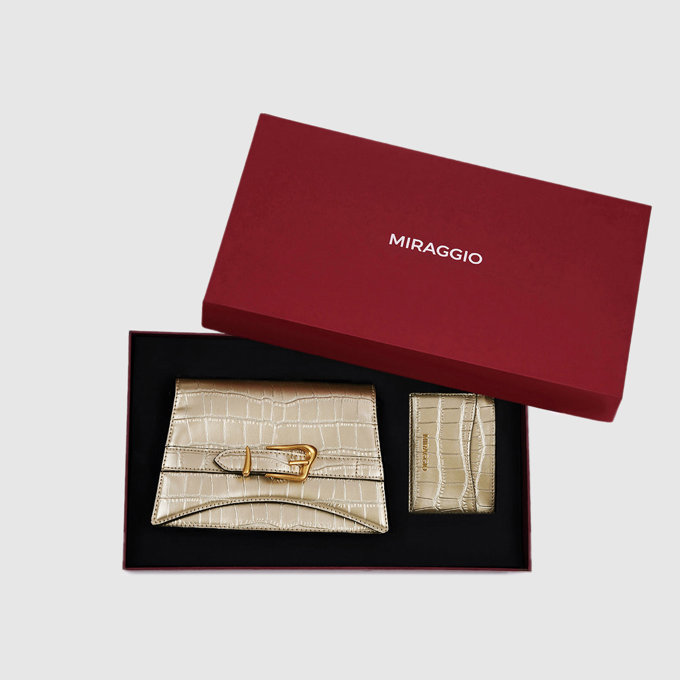 Wrapped In Love Rakhi Gift Box - Gold