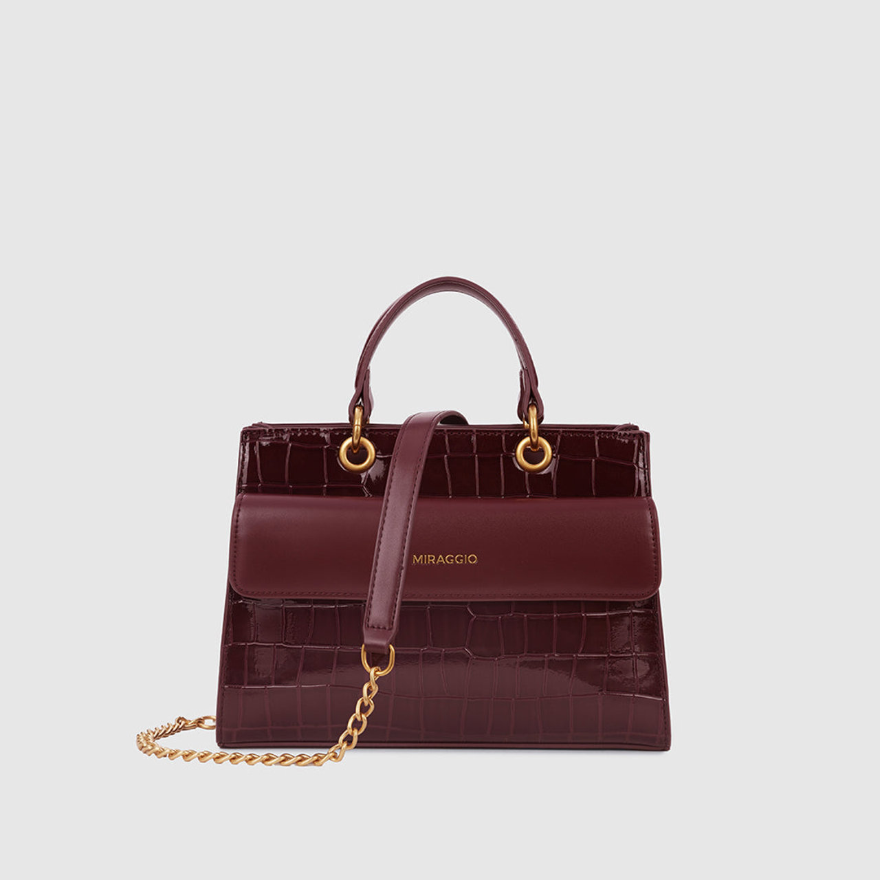 Maude Top Handle Bag - Wine