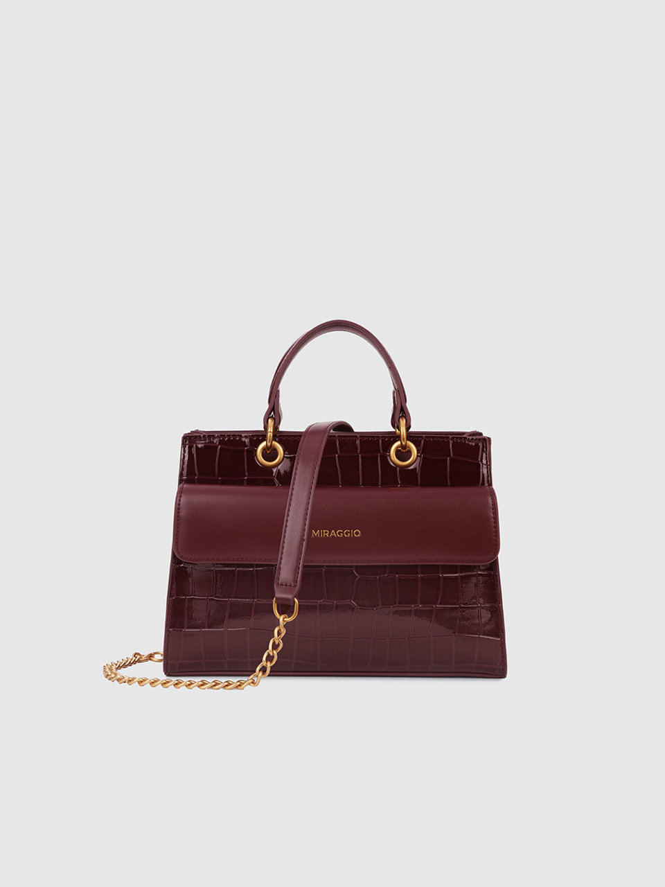 Maude Top Handle Bag - Wine