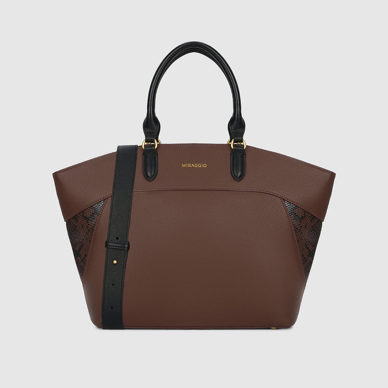 Rosetta Top Handle Bag - Brown