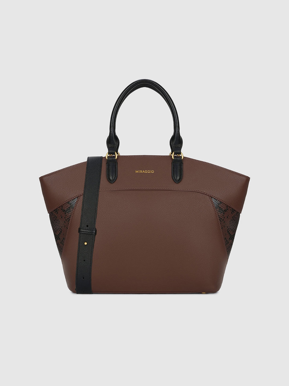 Rosetta Top Handle Bag - Brown