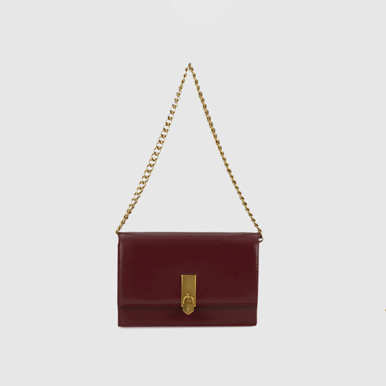 Mila Shoulder Clutch - Wine