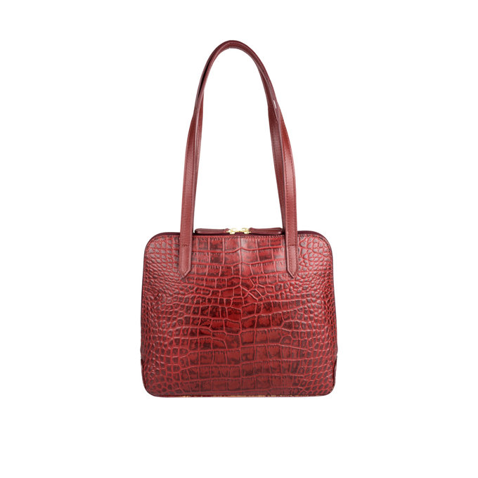 Fl Cindy Red Leather Shoulder Bag