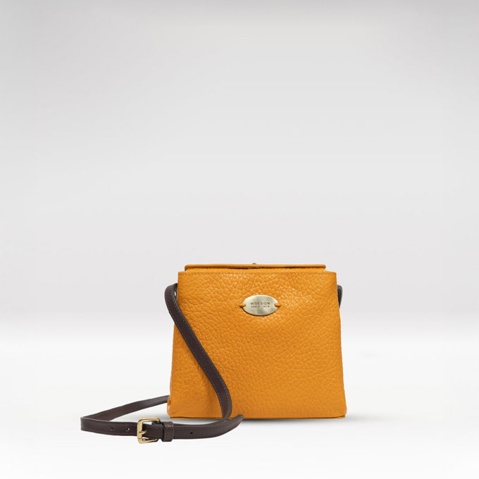 Ee Dione 01 Yellow Leather Sling Bag