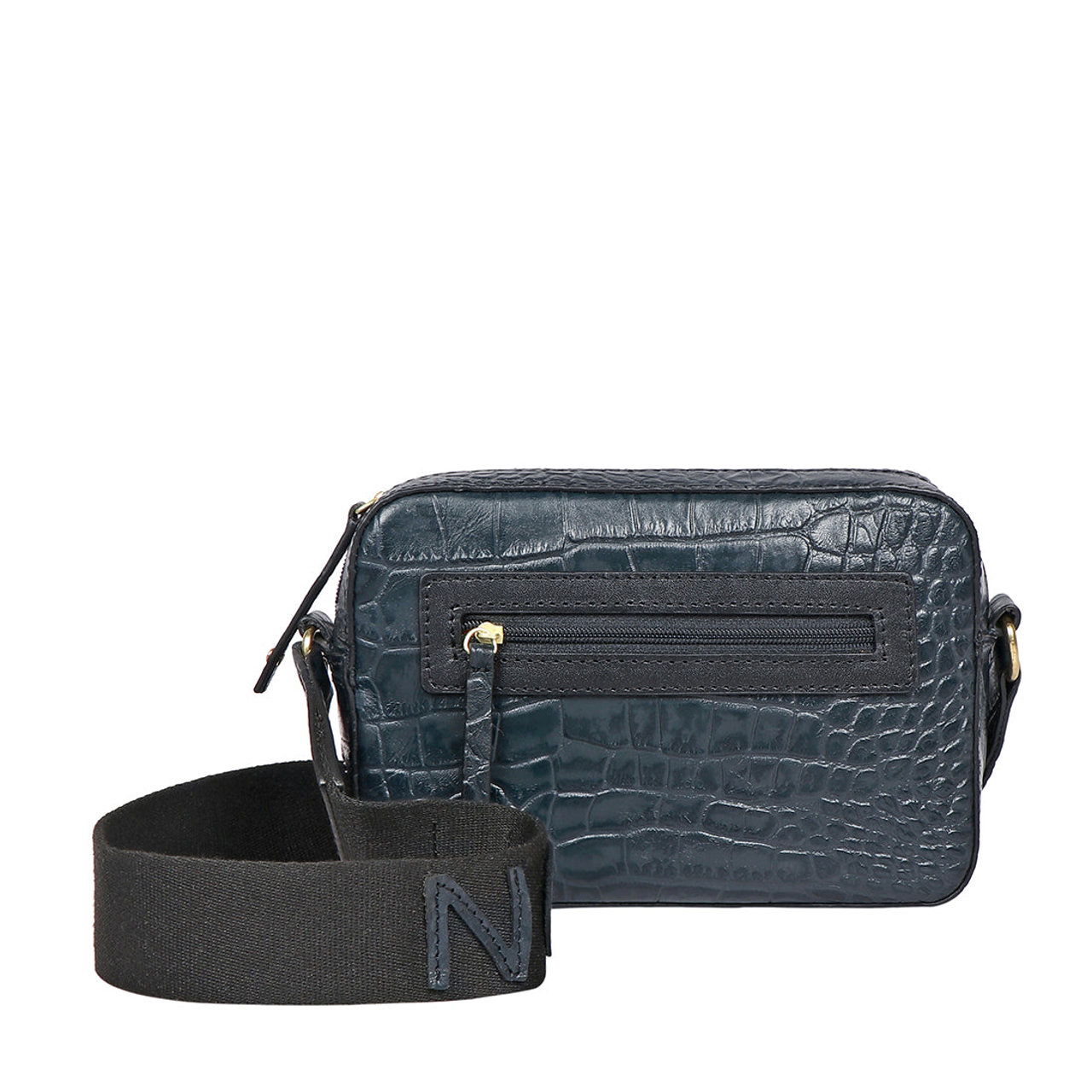 Valentine Blue Leather Crossbody