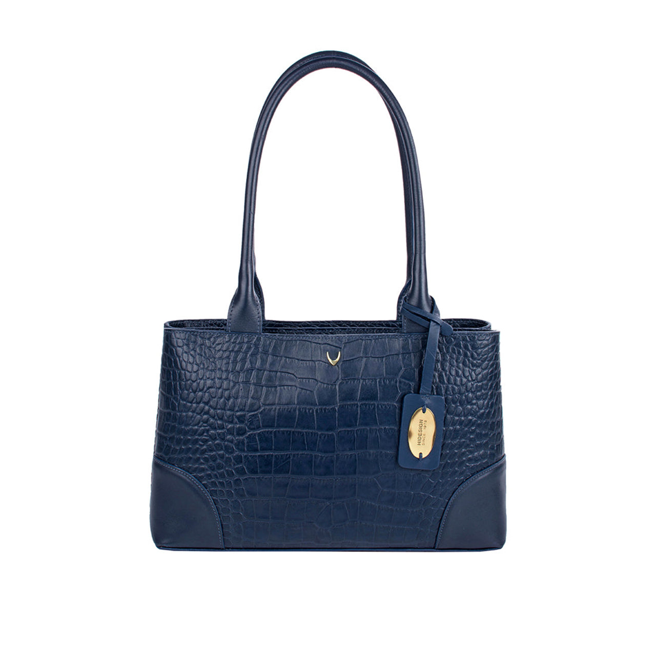 Ee Berlin 02 Blue Leather Tote Bag