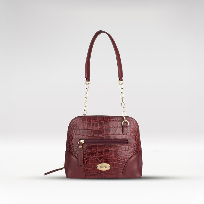 Fl Heidi Red Leather Shoulder Bag