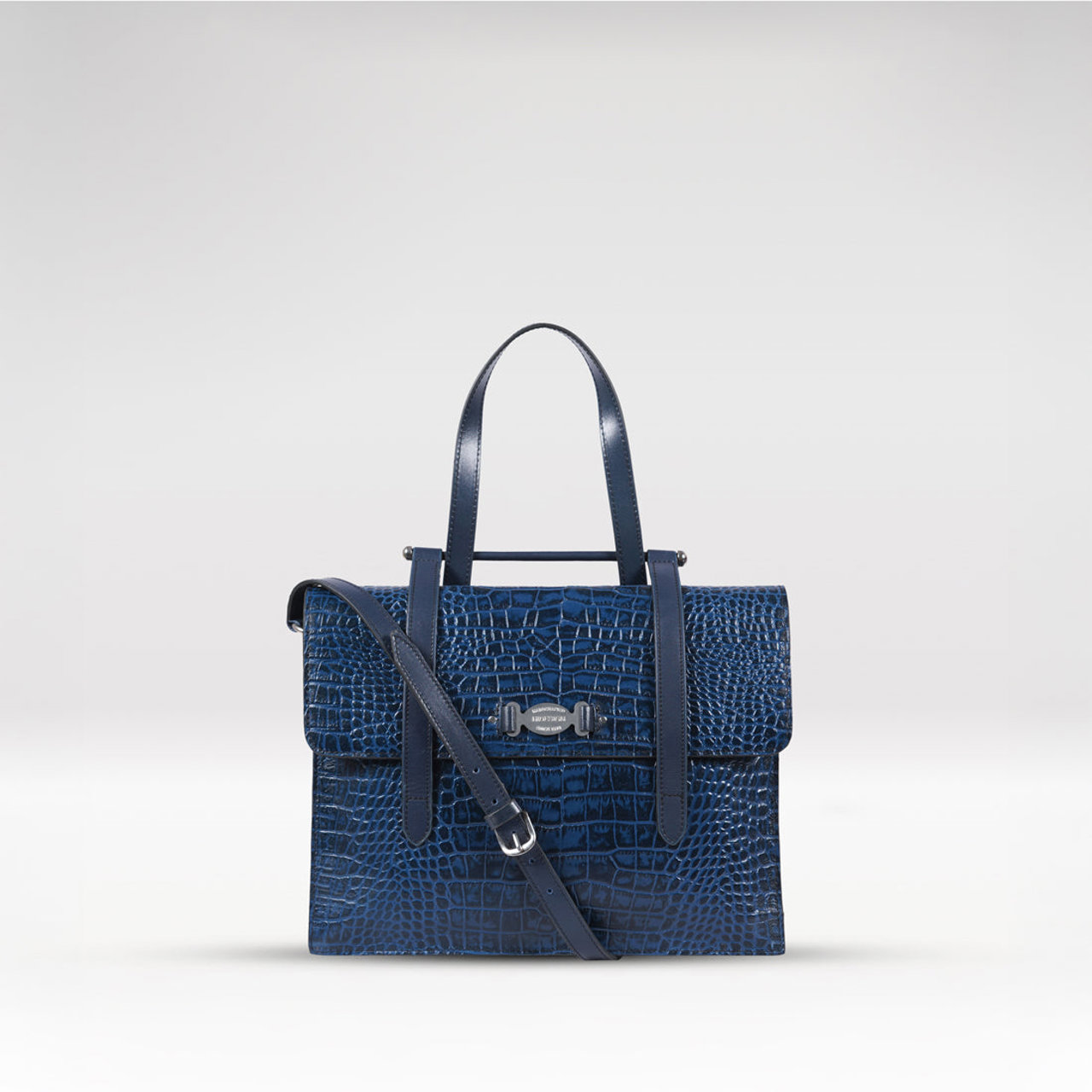 Santiago 07 Blue Leather Shoulder Bag
