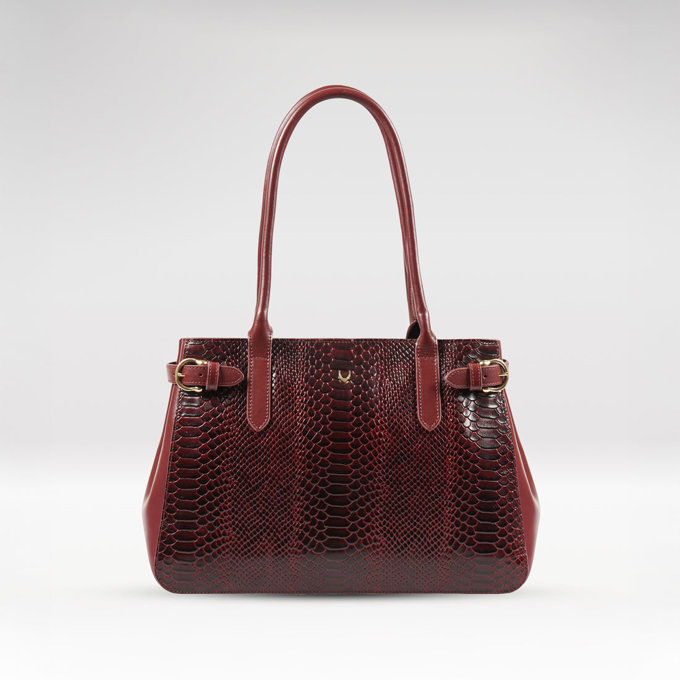 Ee Shanghai 01 Marsala Leather Tote Bag