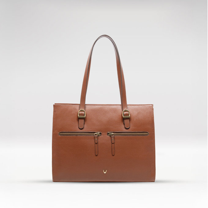 Ee Neptune 03 Tan Leather Tote Bag