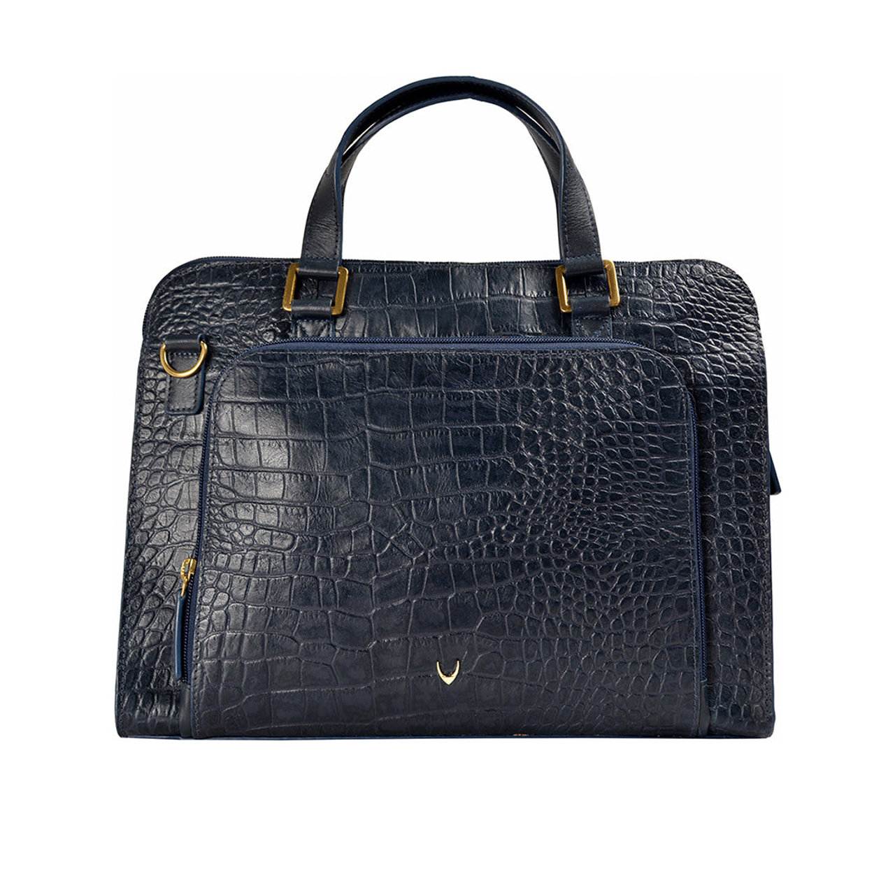 Biscotte 02 Blue Leather Laptop Bag