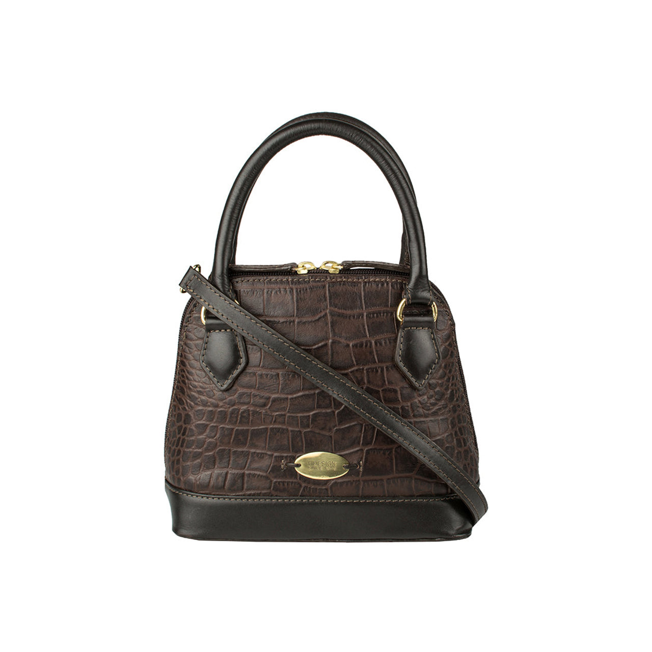 Ee Cleo 02 Brown Leather Sling Bag