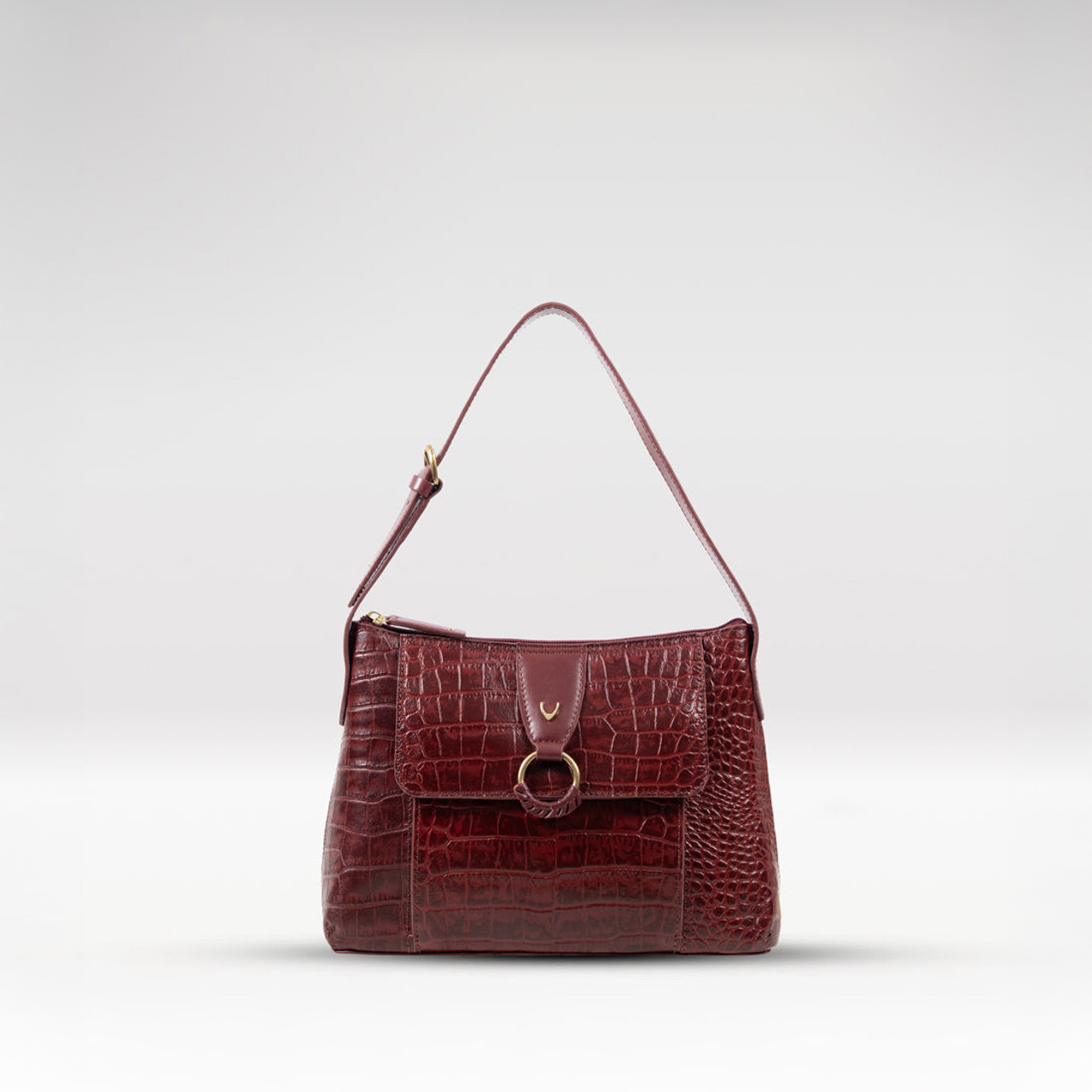 Medallin 02 Red Leather Shoulder Bag