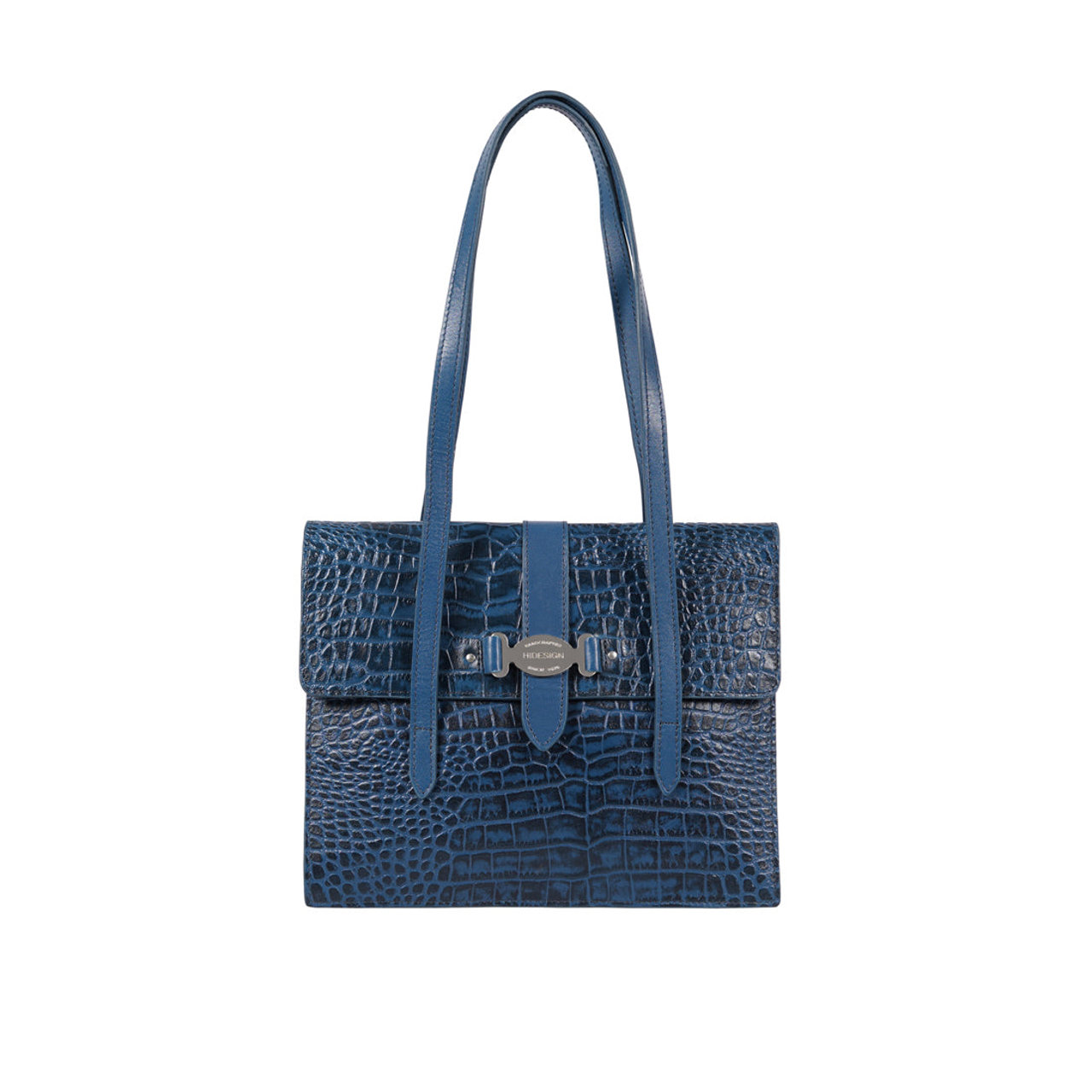 Santiago 08 Blue Leather Shoulder Bag