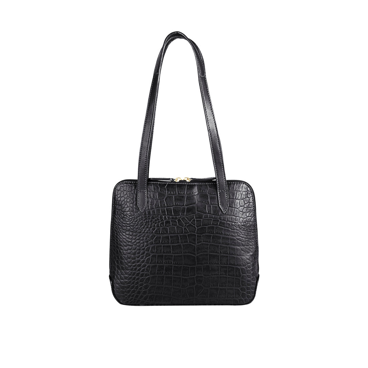 Fl Cindy Black Leather Shoulder Bag