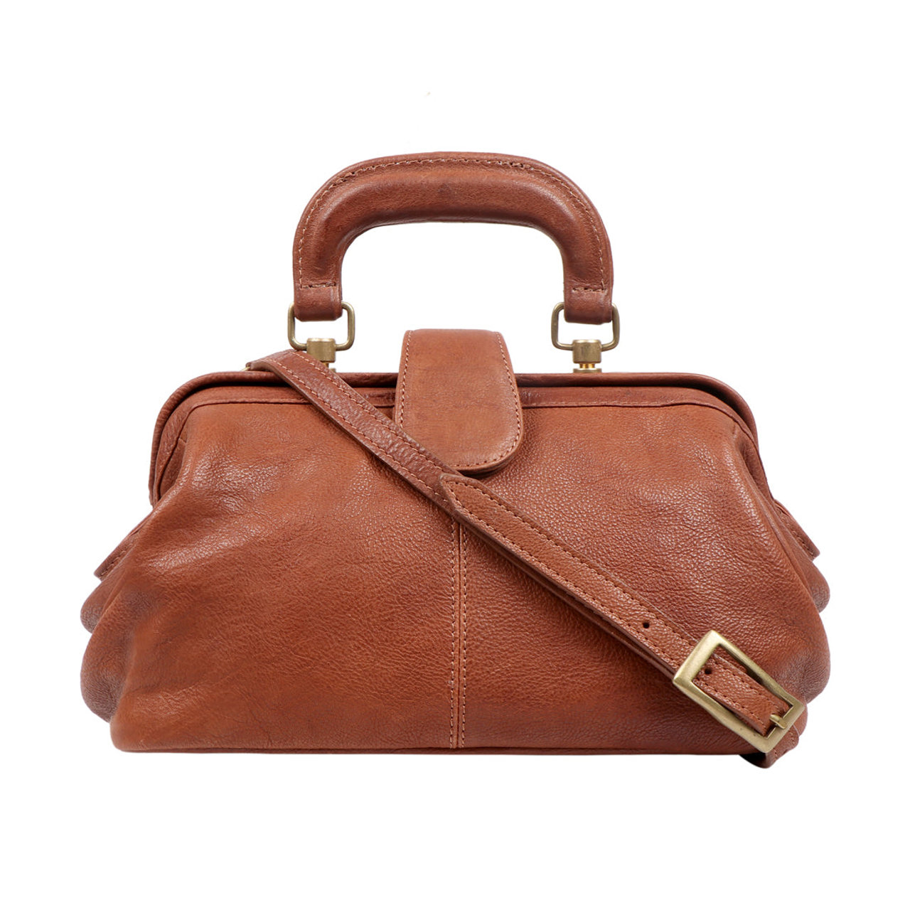 Sasha Tan Leather Satchel