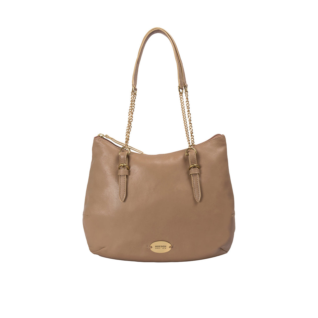 Ee Rhine 01 Nude Leather Hobo Bag