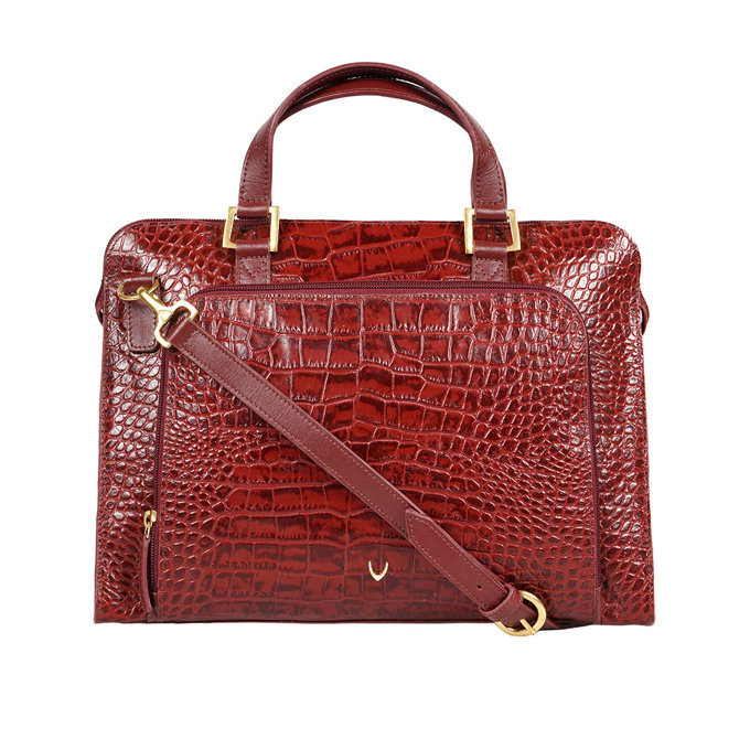 Biscotte 02 Red Leather Laptop Bag