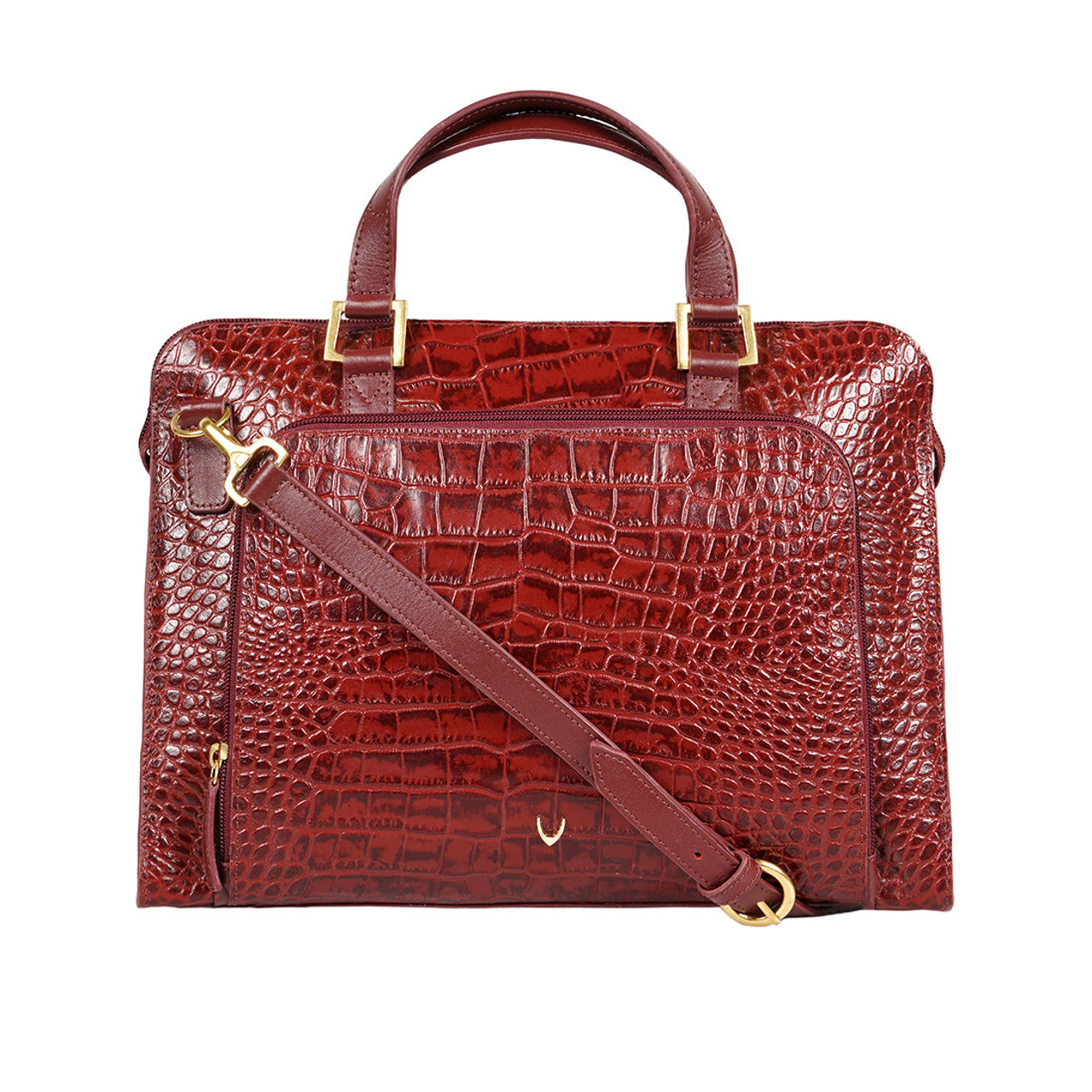 Biscotte 02 Red Leather Laptop Bag
