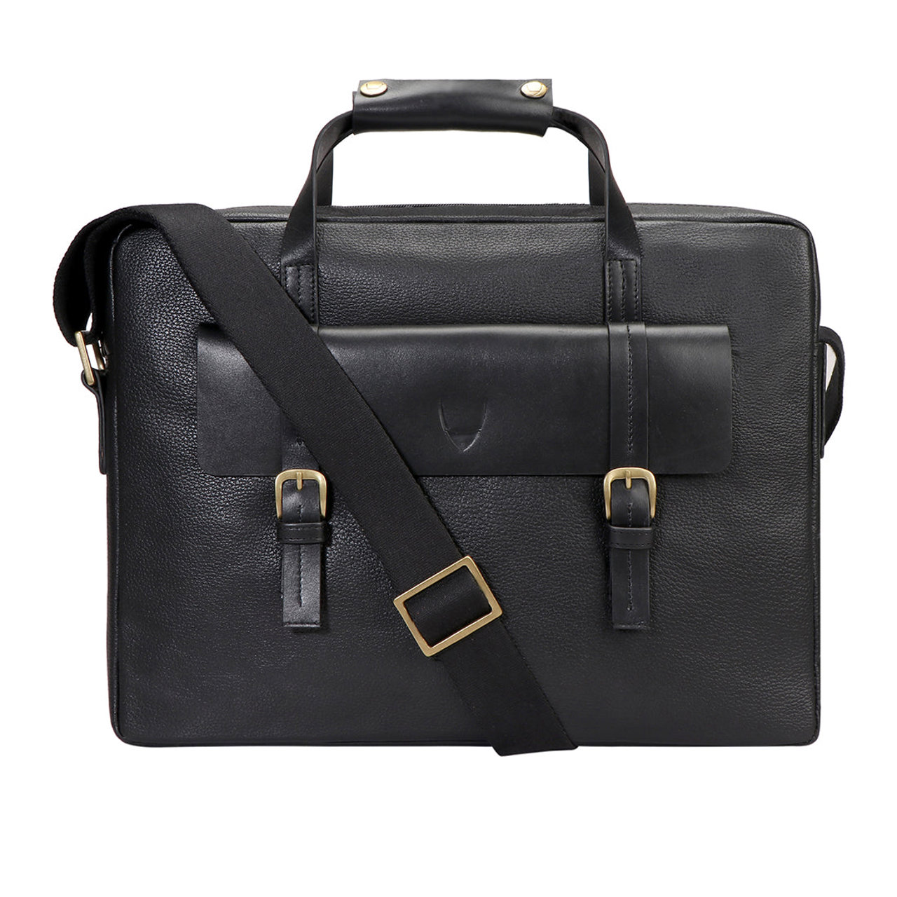Ronaldo 01 Sb Black Leather Briefcase