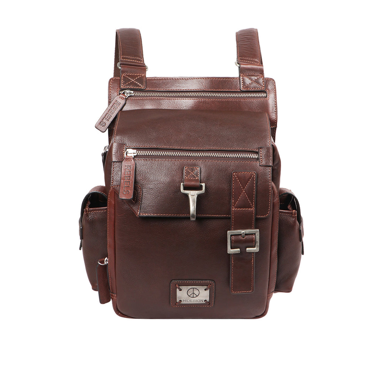 Mao 01 Brown Leather Backpack
