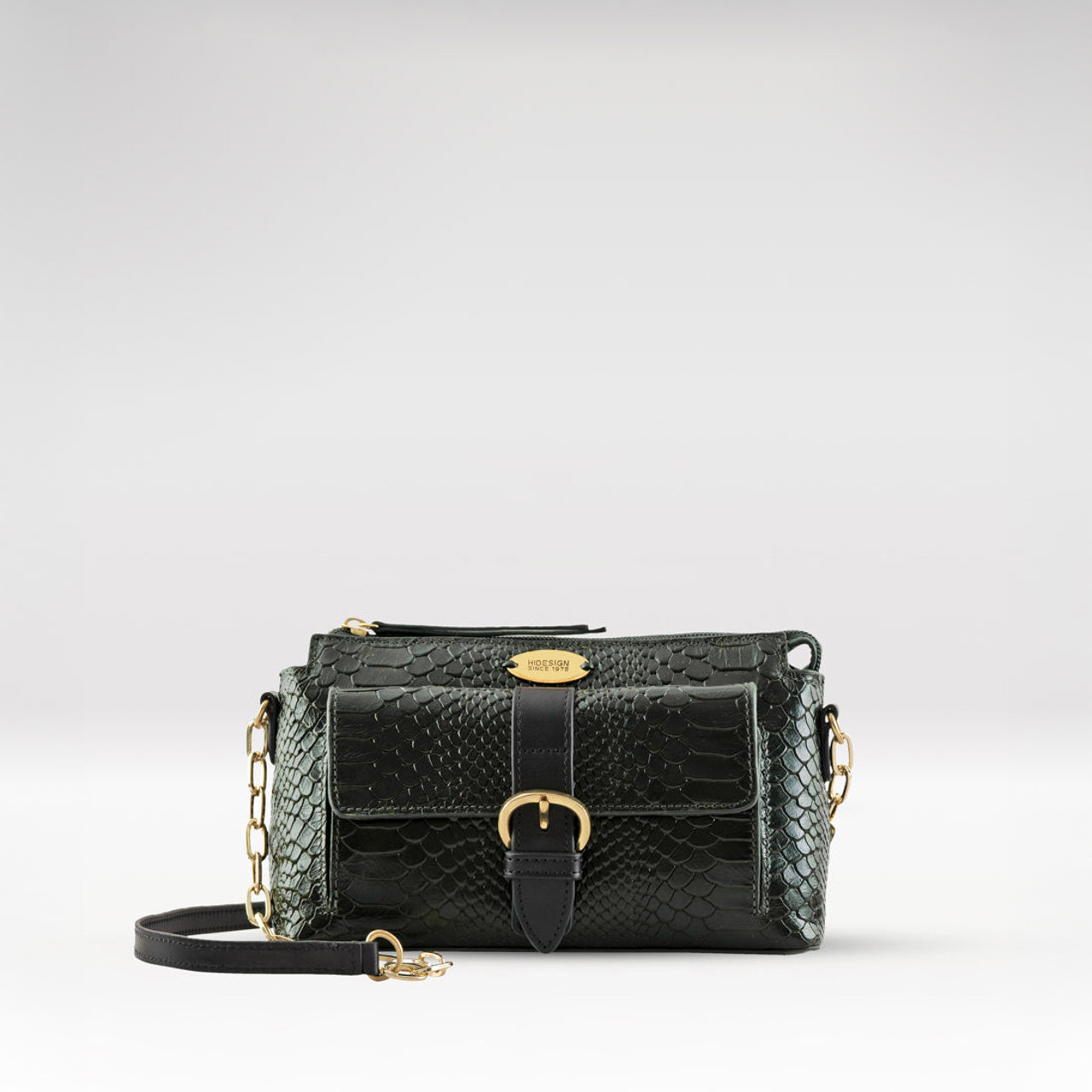Eliza 03 Sb Green Leather Sling Bag