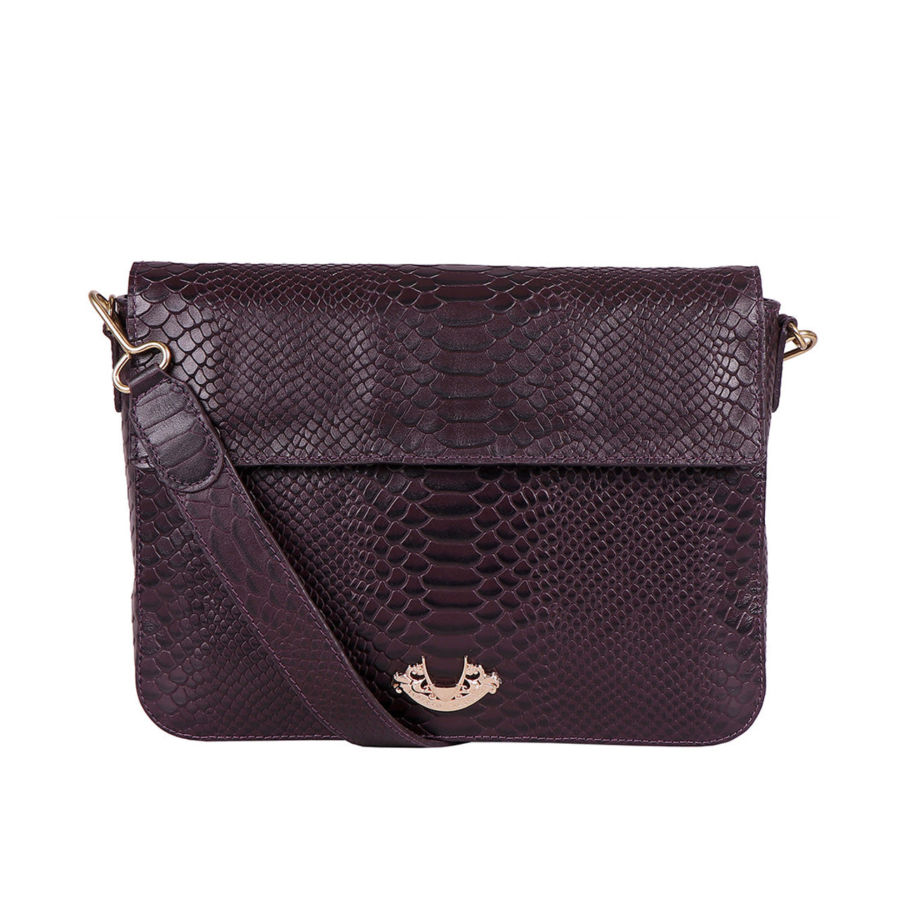 Boulevard 02 Sb Violet Leather Shoulder Bag
